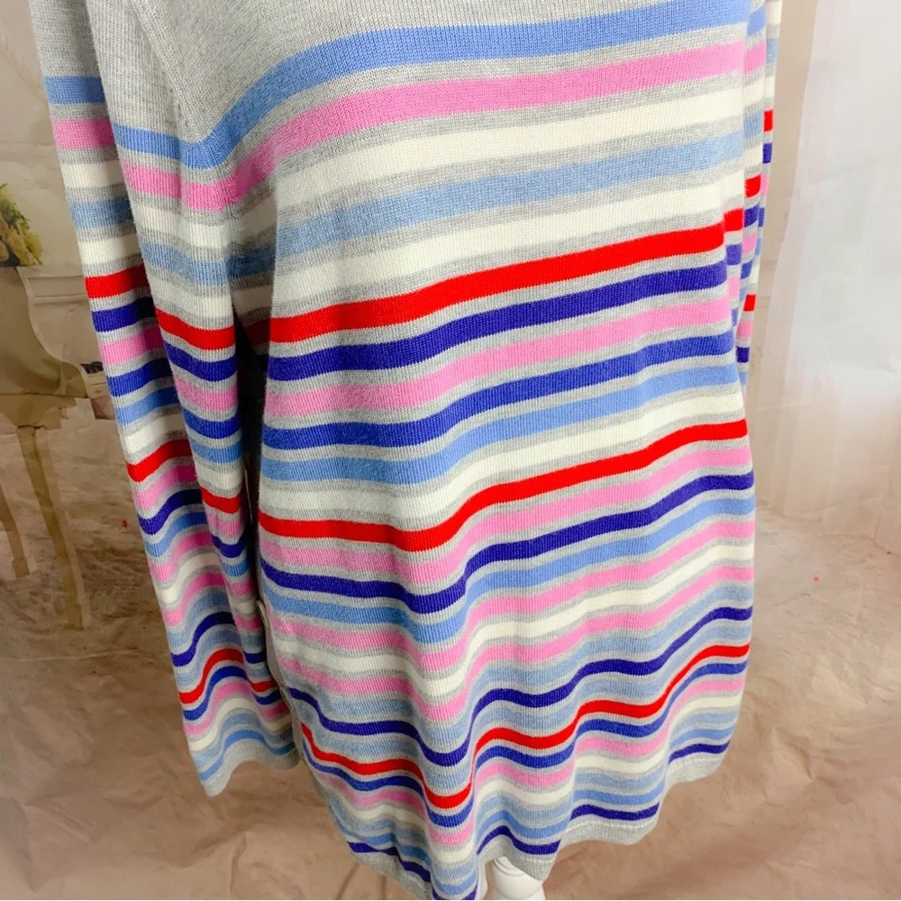 NEW Talbots Striped Side Button down Sweater - Picture 7 of 11